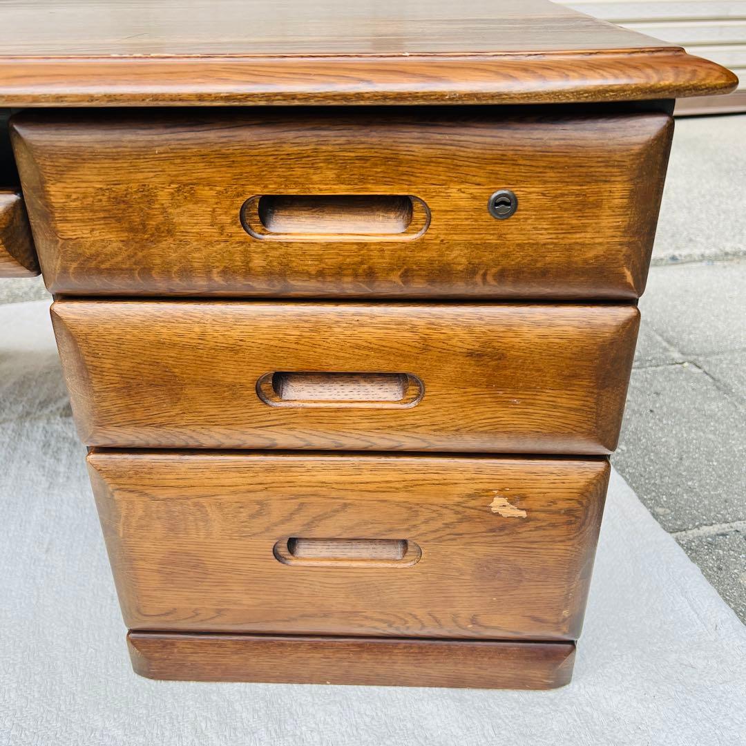 文机　座机　デスク　テーブル　鍵付き　レトロ