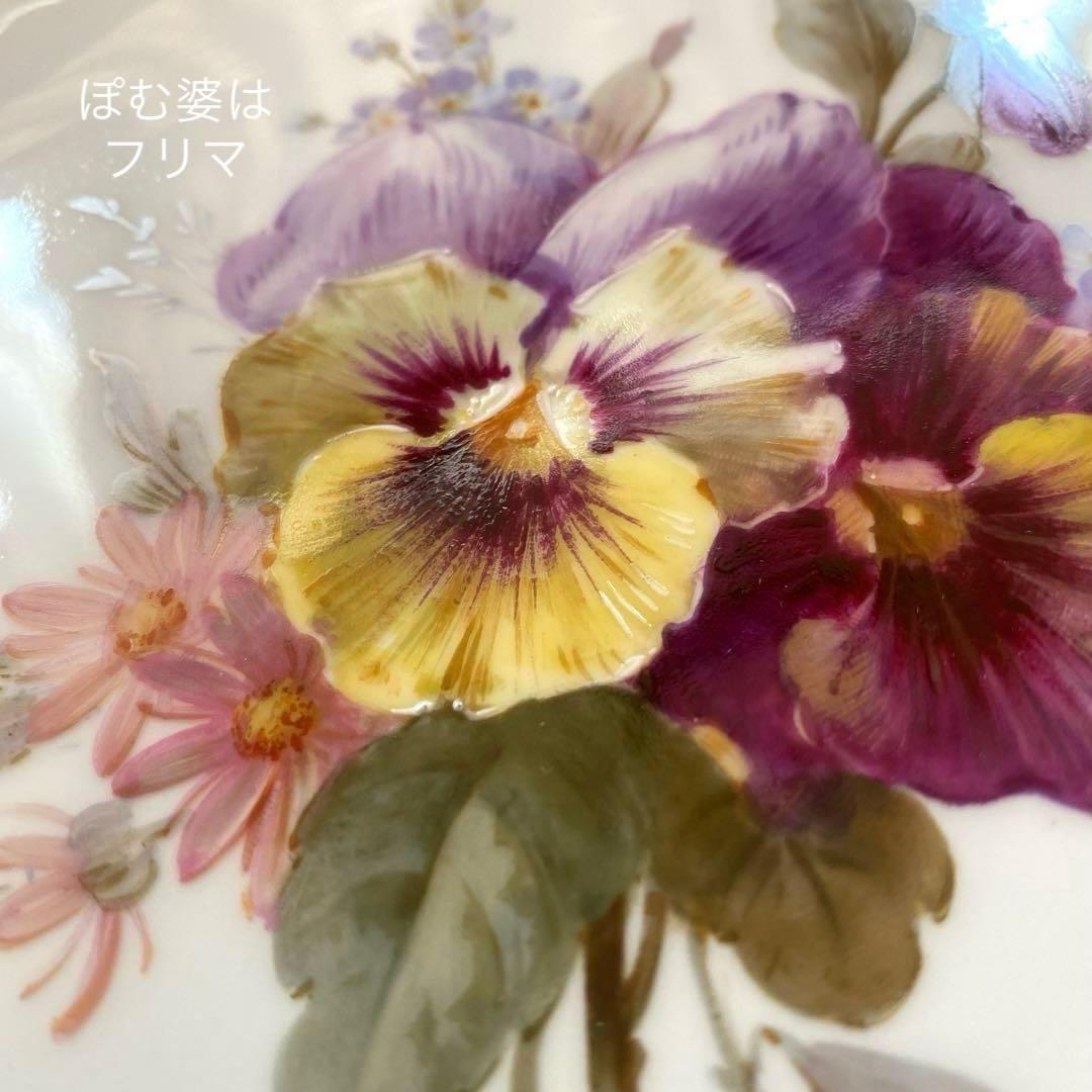 【KPMベルリン】自然主義 印象主義／金縁盛上 キャビネットプレート ②