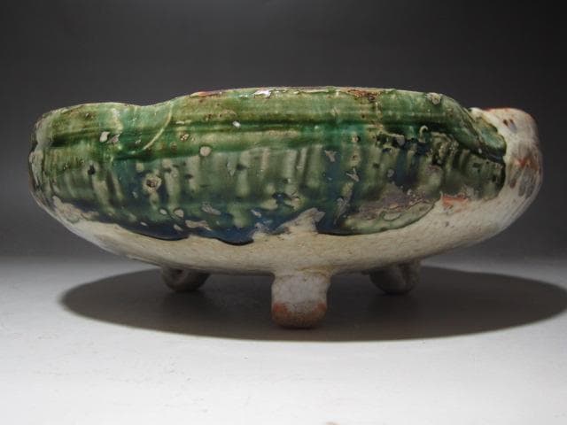 ☆ 古織部 葵紋 鉢 黒田陶々庵極めがございます☆y436