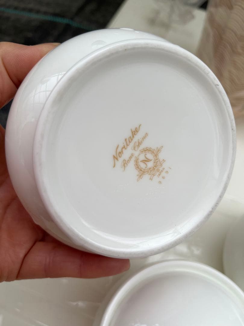 ノリタケ　ボンチャイナ　シュガーポット　3個　カフェグッズ　昭和レトロ喫茶店