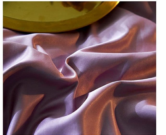 夏のシルク無地4ピースダブルベッドセット