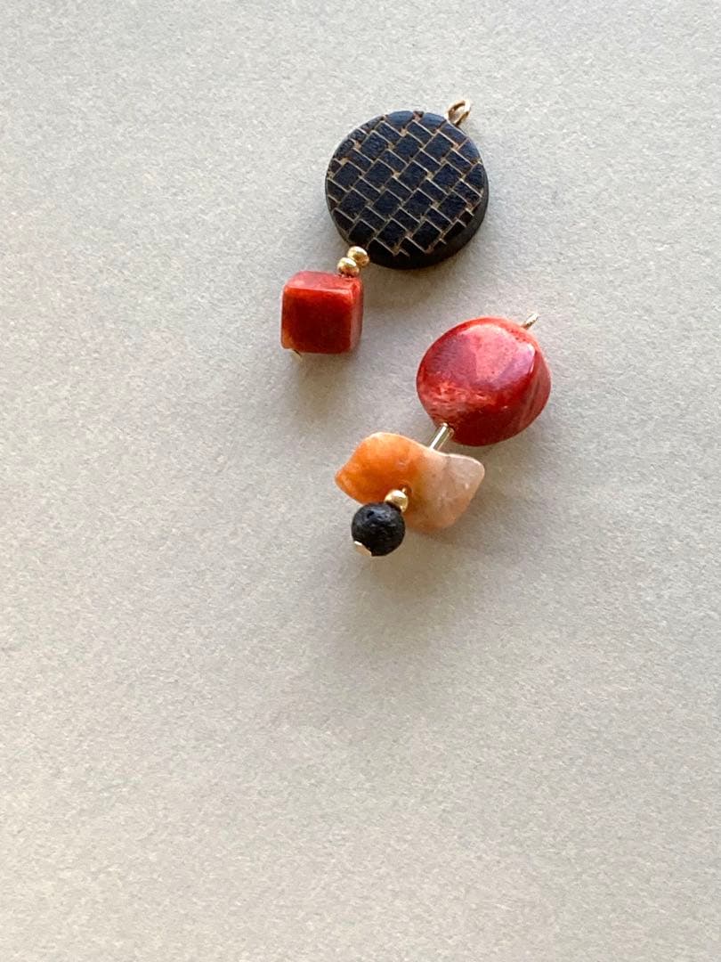 no.260 イソバナ珊瑚とミルキーカーネリアン　一点物