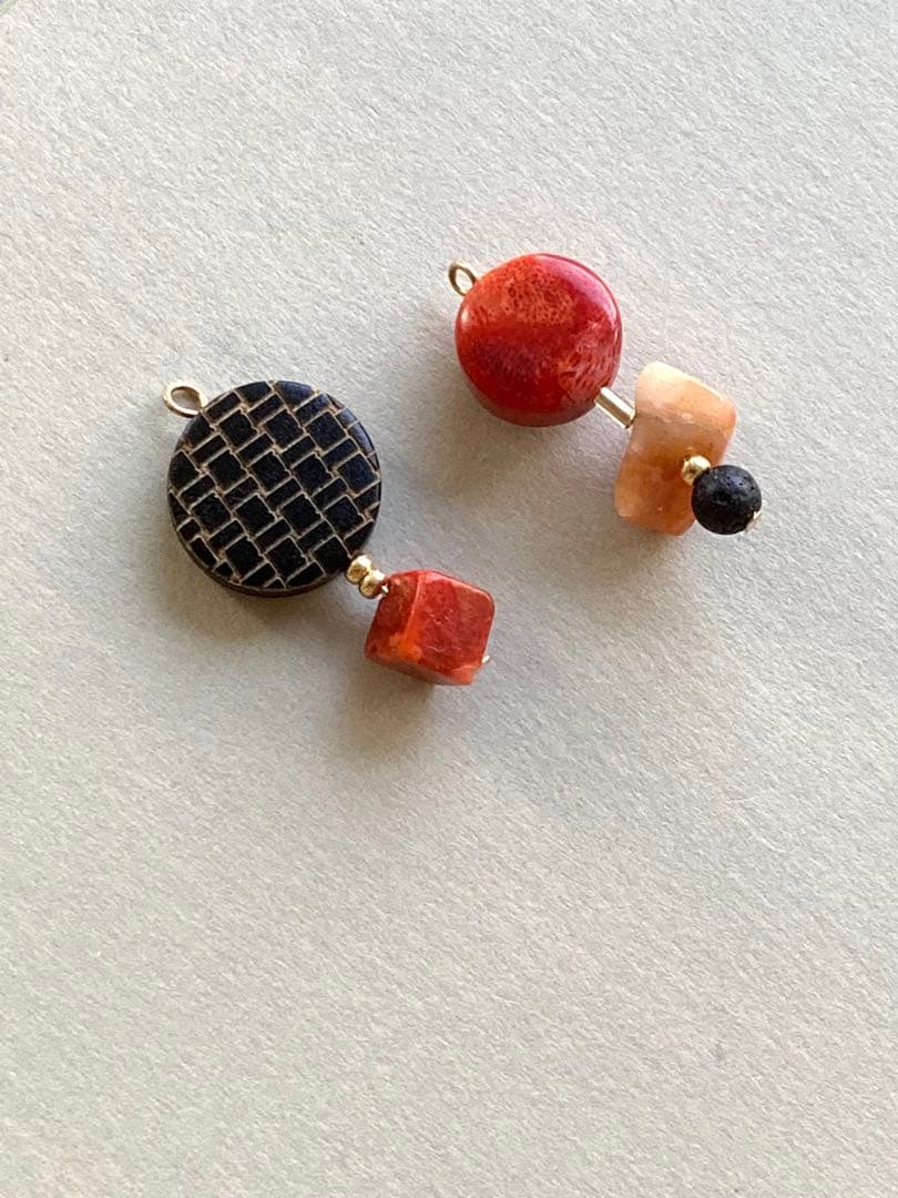 no.260 イソバナ珊瑚とミルキーカーネリアン　一点物