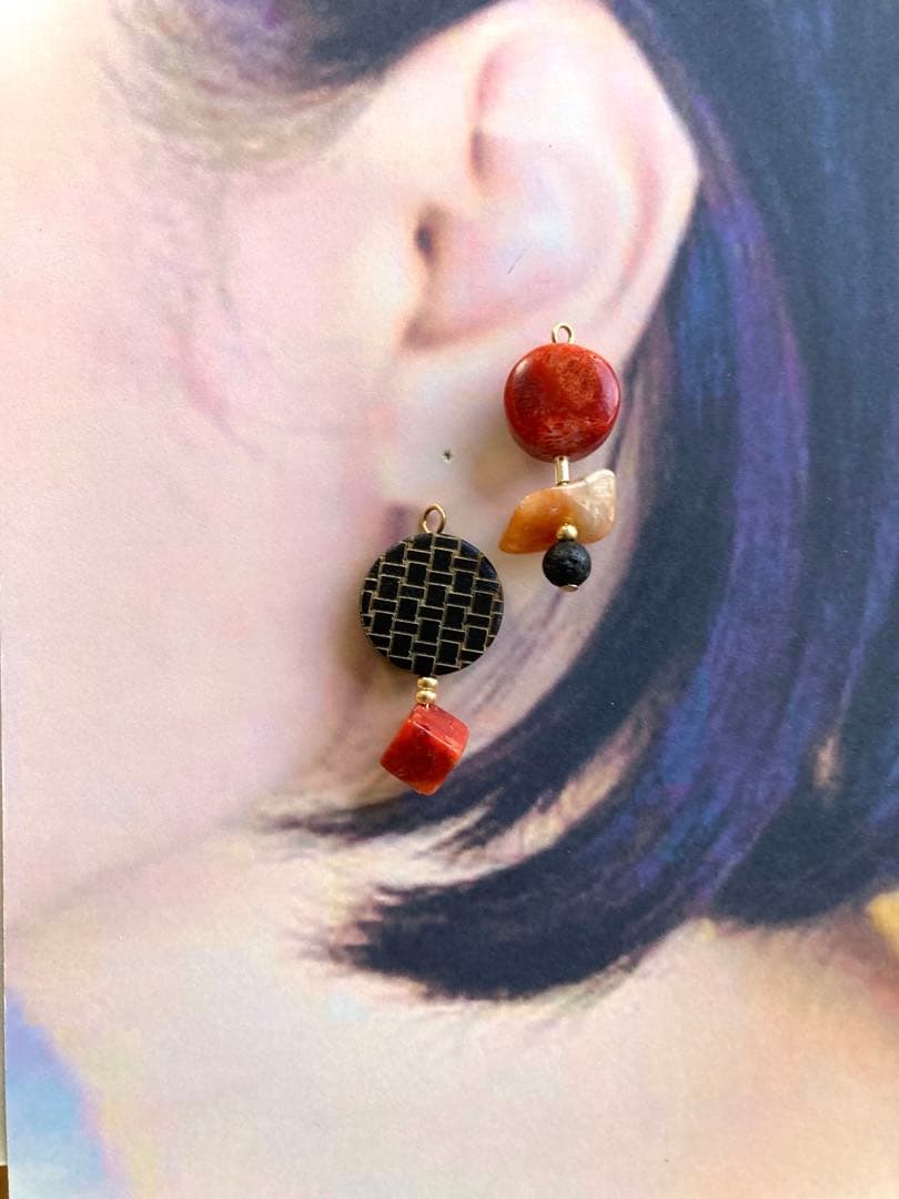 no.260 イソバナ珊瑚とミルキーカーネリアン　一点物