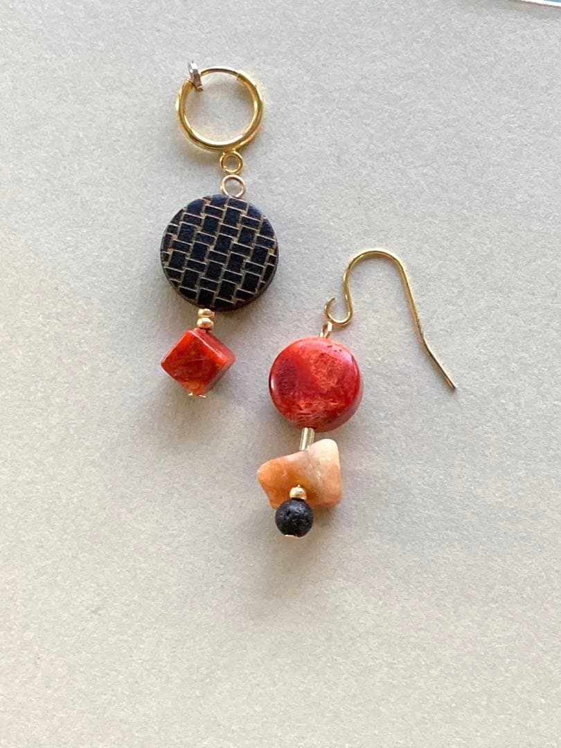 no.260 イソバナ珊瑚とミルキーカーネリアン　一点物