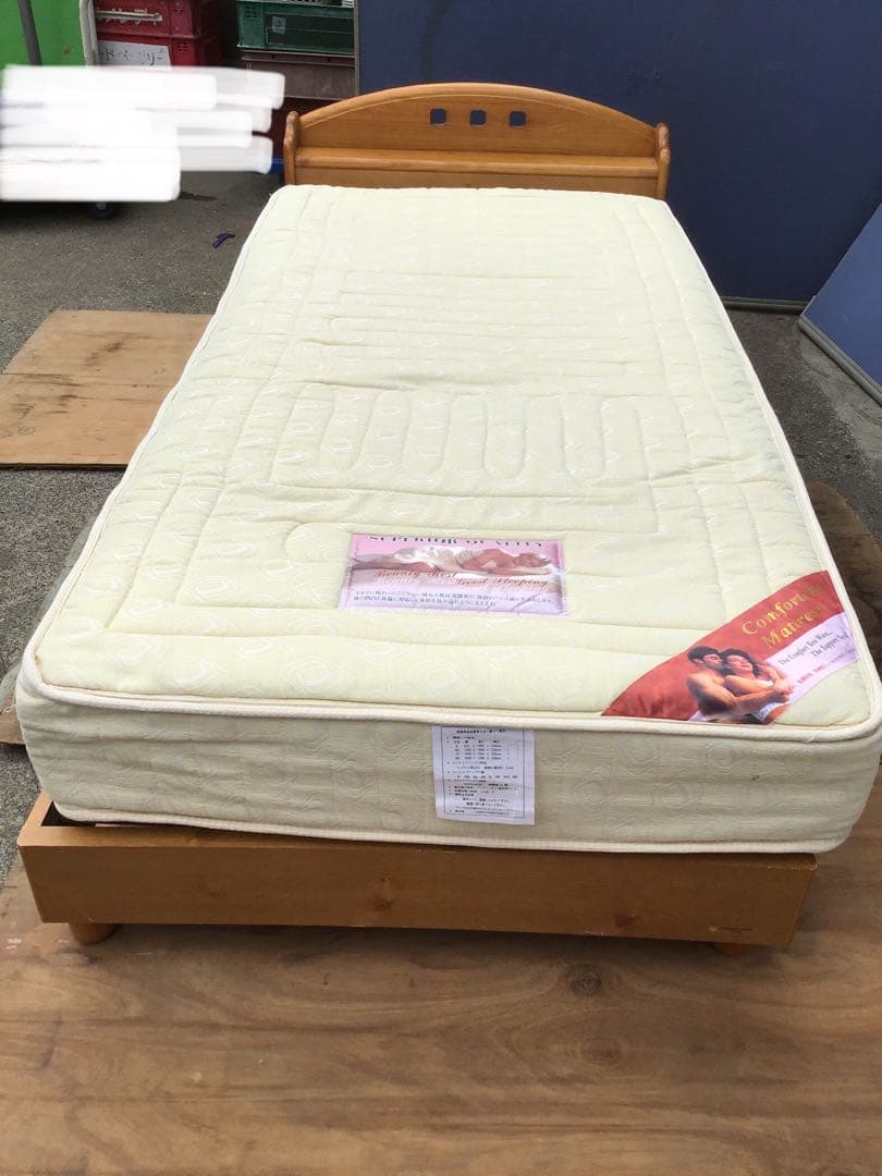 フランスベッド　木製シングルベッド マット　セット※直接引渡し希望！