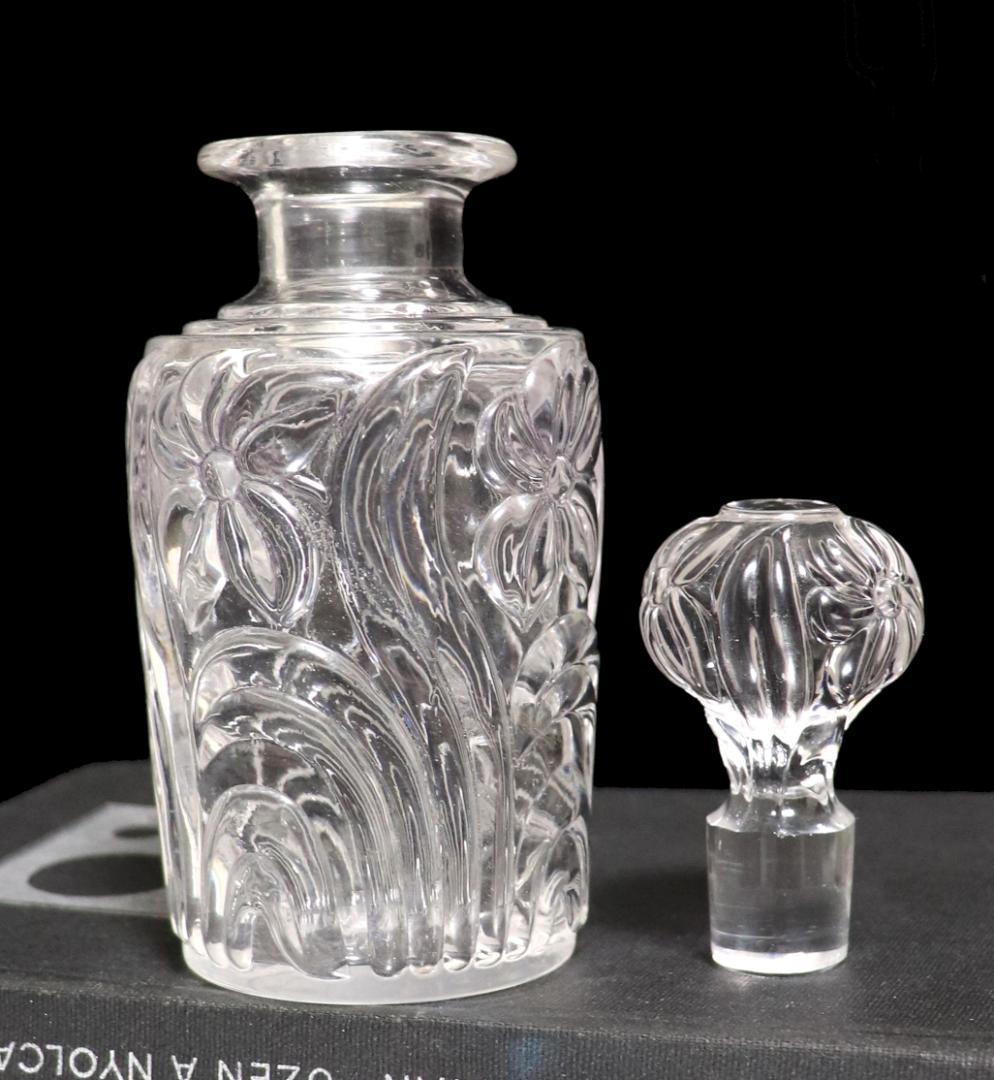 アンティーク・サンルイ 希少型香水瓶 14cm 水仙の花パフュームボトル スミレ