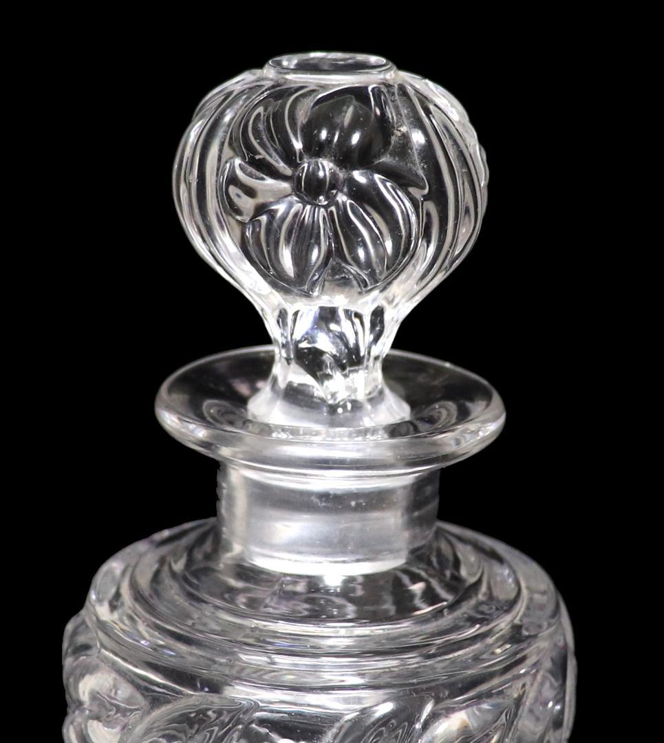 アンティーク・サンルイ 希少型香水瓶 14cm 水仙の花パフュームボトル スミレ