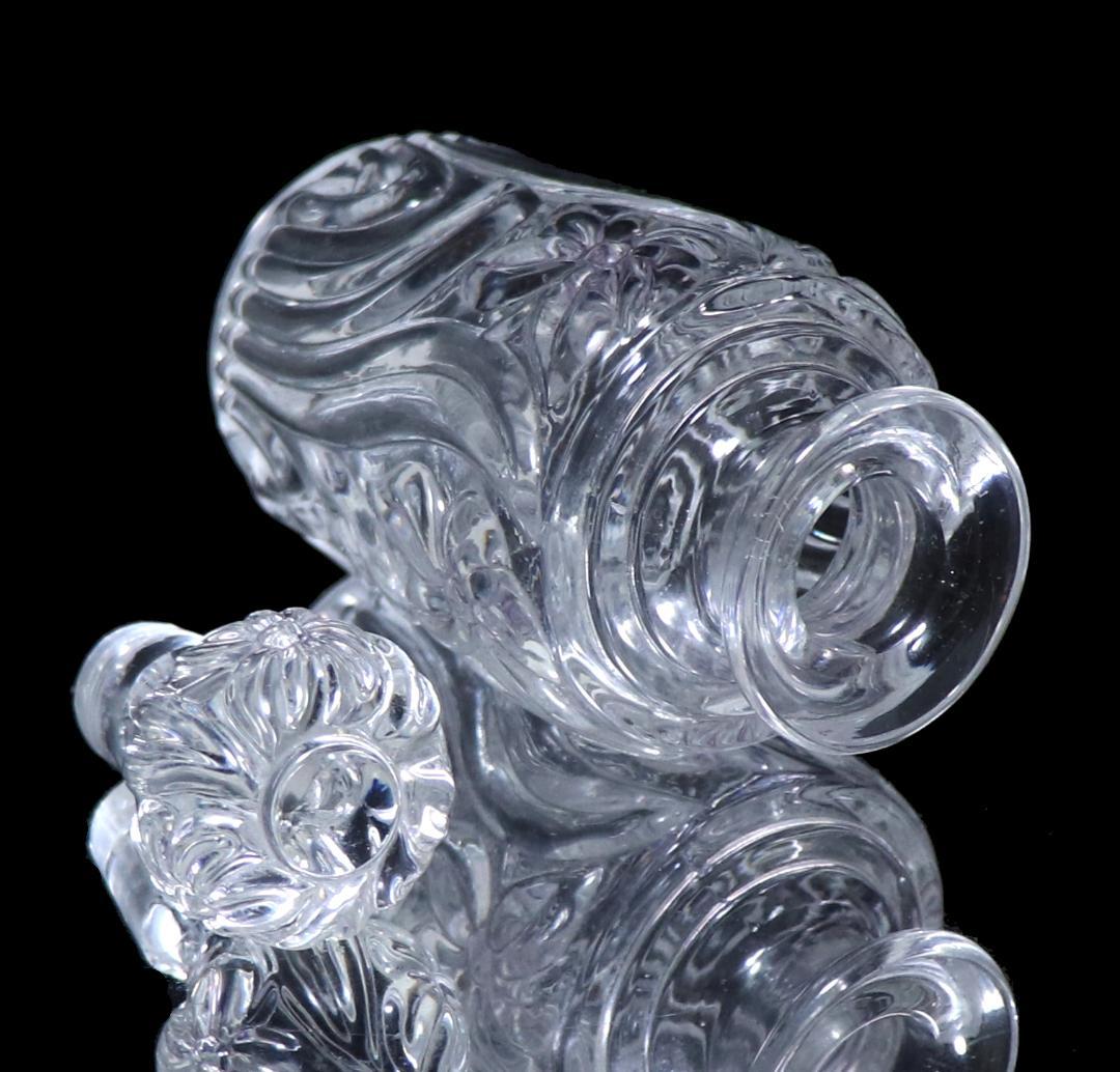 アンティーク・サンルイ 希少型香水瓶 14cm 水仙の花パフュームボトル スミレ