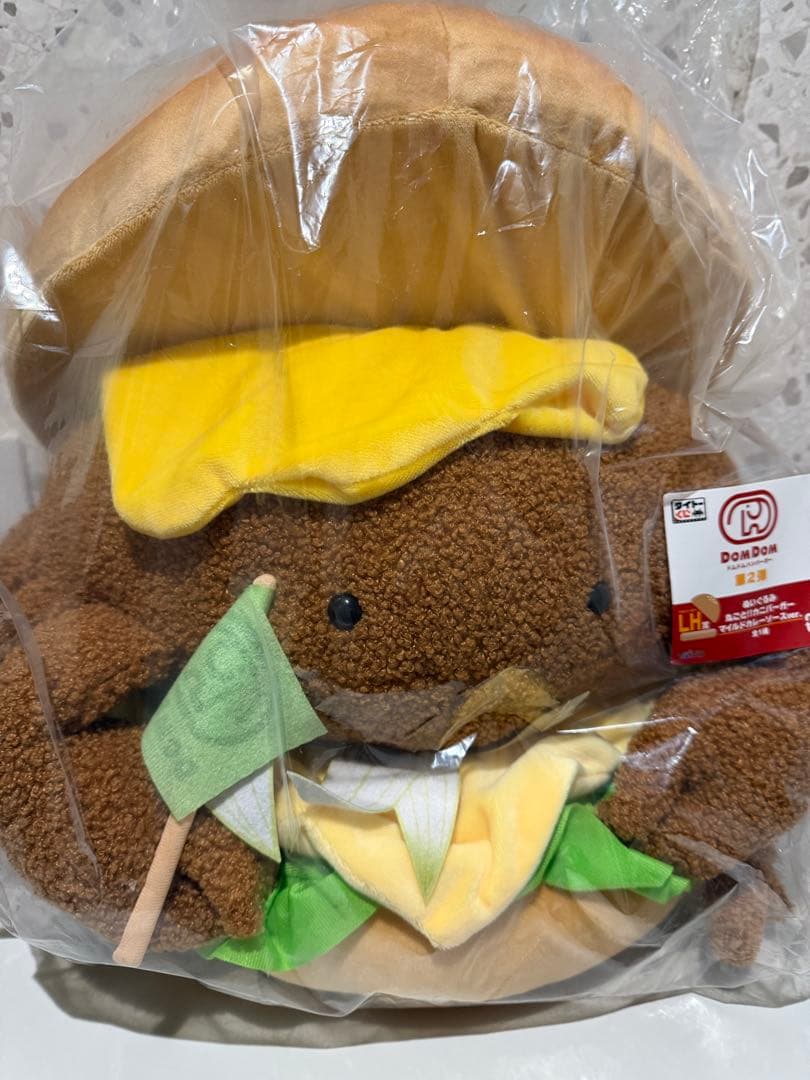タイトーくじ ドムドムハンバーガー】 LH賞 ぬいぐるみ カニバーガー