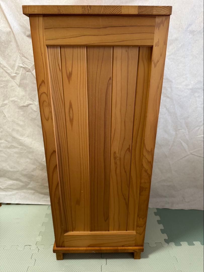 スリムチェスト 7段 木製 引き出し ナチュラル レトロ 北欧風 無垢材風 収納