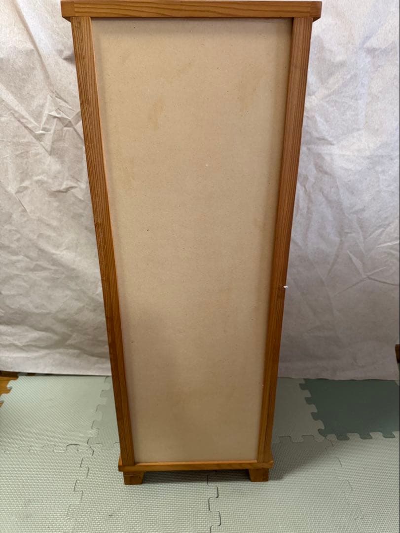 スリムチェスト 7段 木製 引き出し ナチュラル レトロ 北欧風 無垢材風 収納