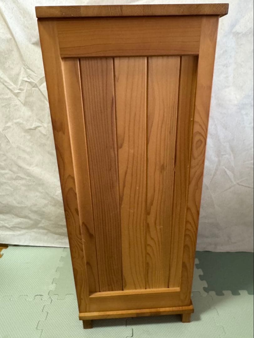 スリムチェスト 7段 木製 引き出し ナチュラル レトロ 北欧風 無垢材風 収納