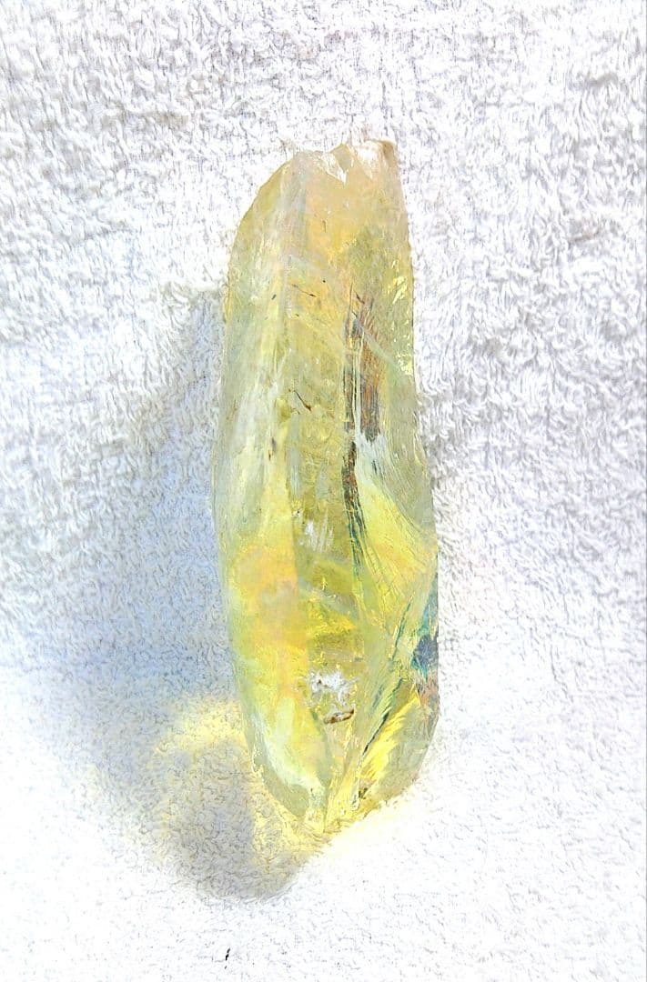 ☆クリアオブシディアン原石カナリーイエロー☆☆☆天然ガラス