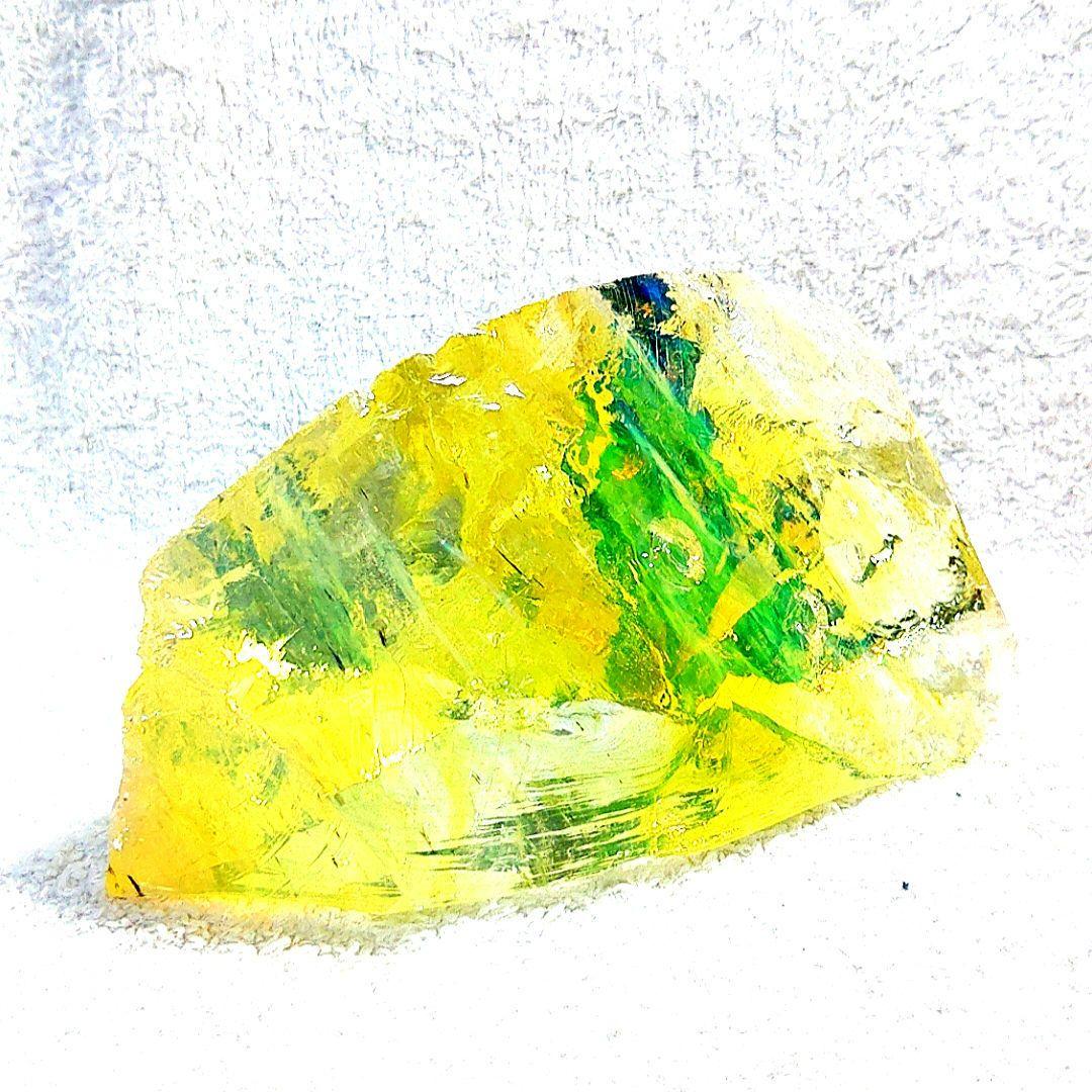 ☆クリアオブシディアン原石カナリーイエロー☆☆☆天然ガラス