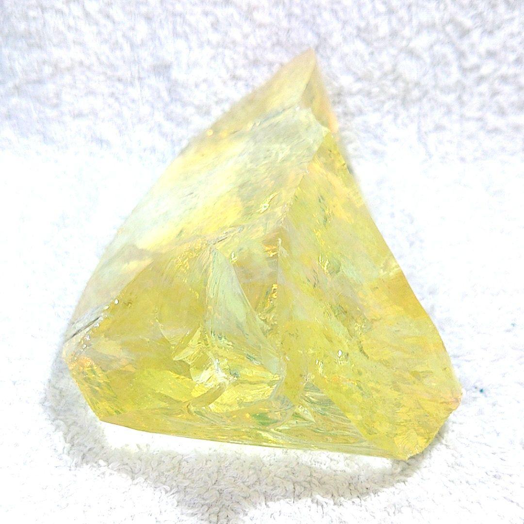 ☆クリアオブシディアン原石カナリーイエロー☆☆☆天然ガラス