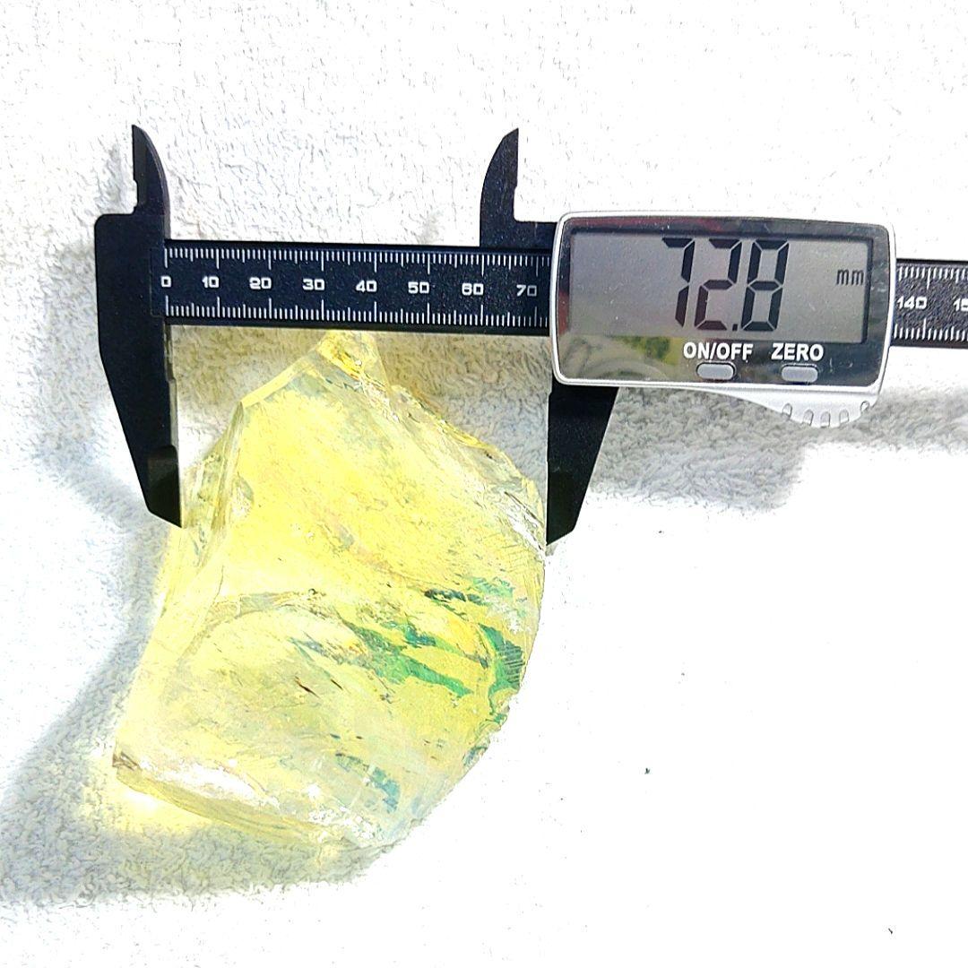 ☆クリアオブシディアン原石カナリーイエロー☆☆☆天然ガラス