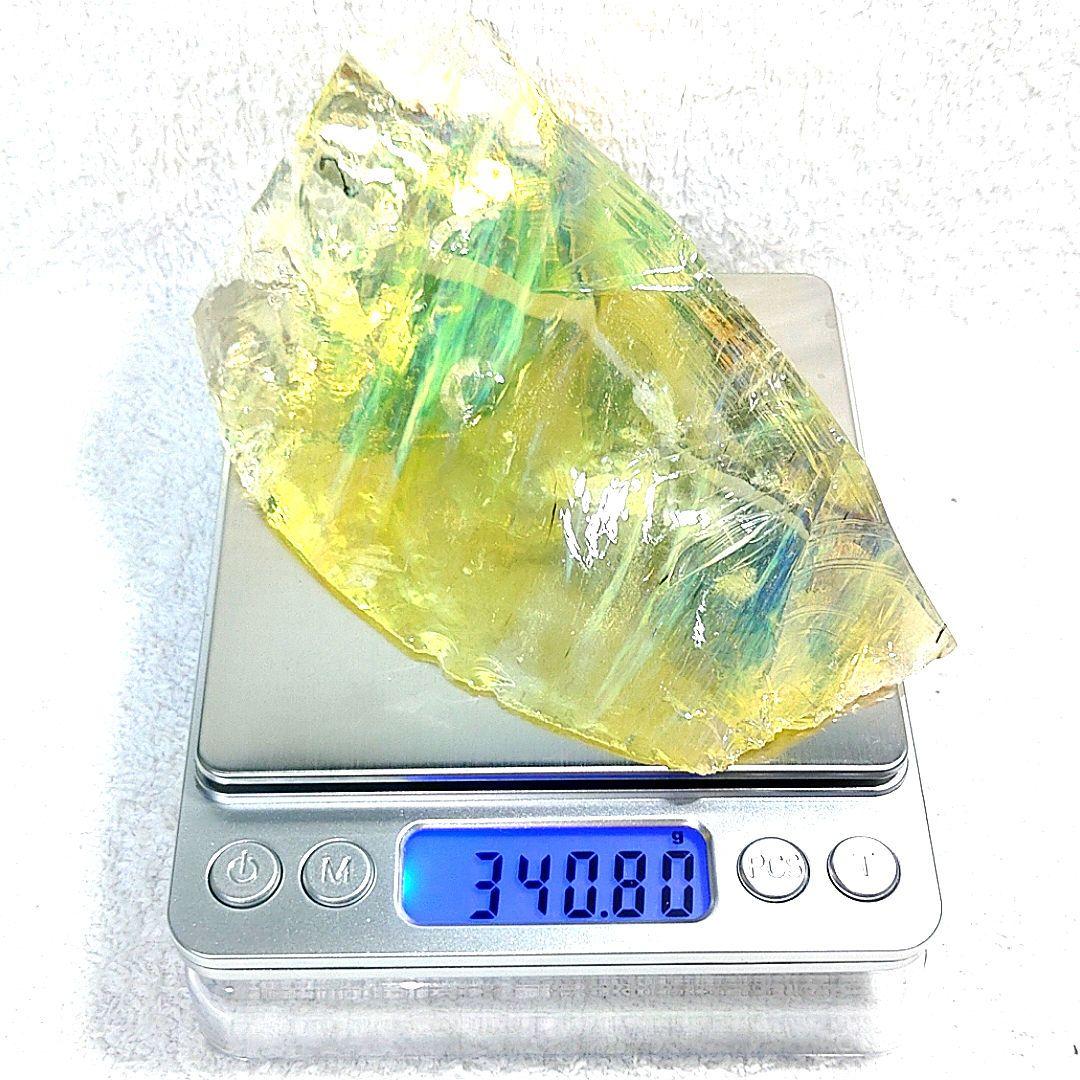 ☆クリアオブシディアン原石カナリーイエロー☆☆☆天然ガラス