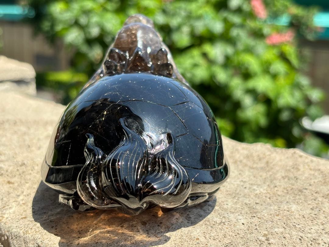 魔除・金・仕事・商売】希少！チベット産モリオンルチル入り⭐️特大