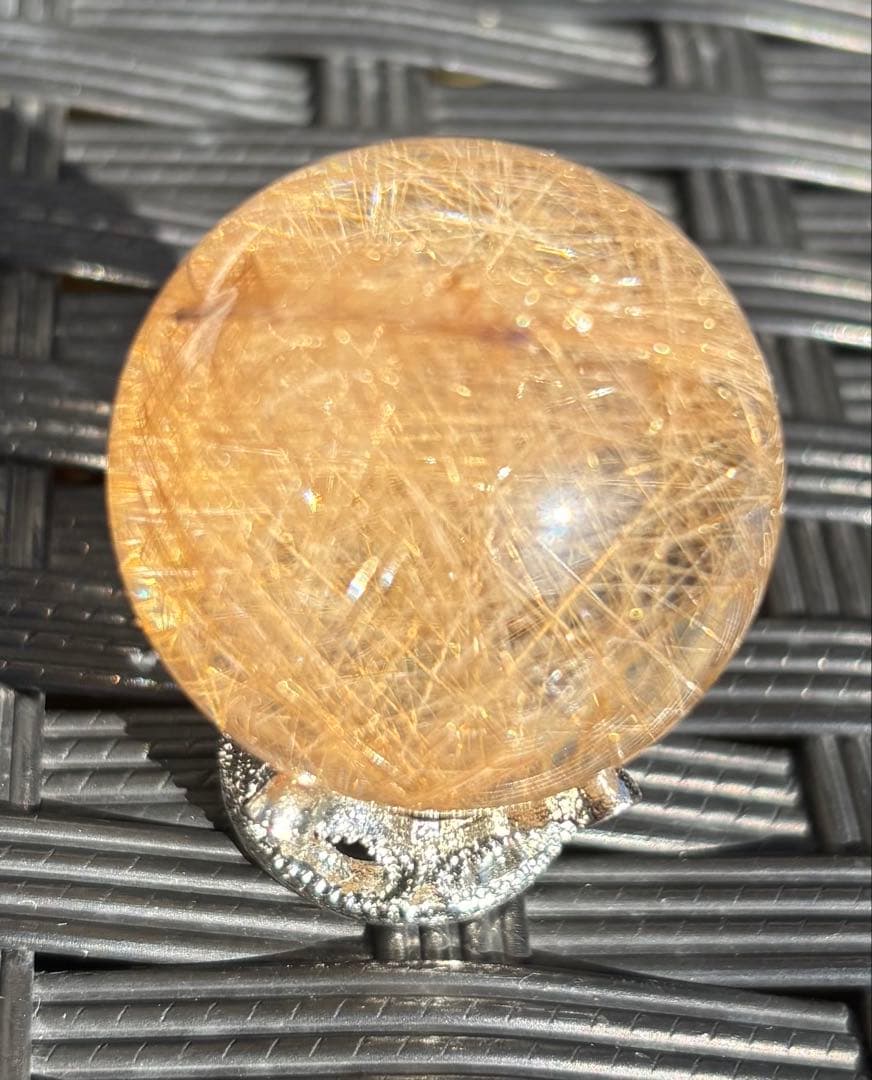 【天然石】スフィア　ゴールドルチルクウォーツ⑧