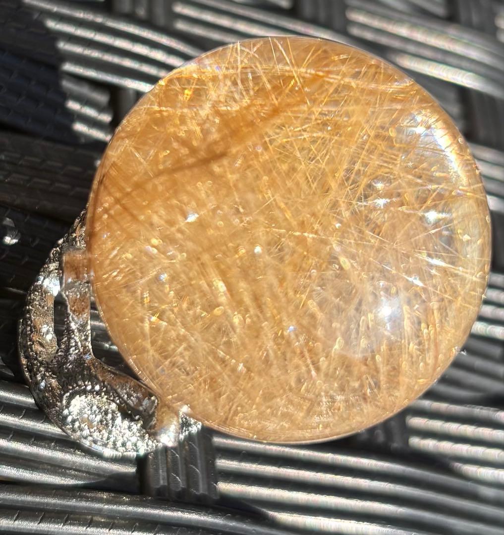 【天然石】スフィア　ゴールドルチルクウォーツ⑧