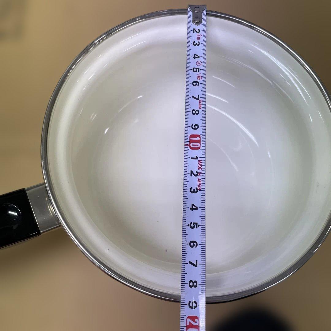 オレンジ花柄陶器鍋　2個セット　　-32