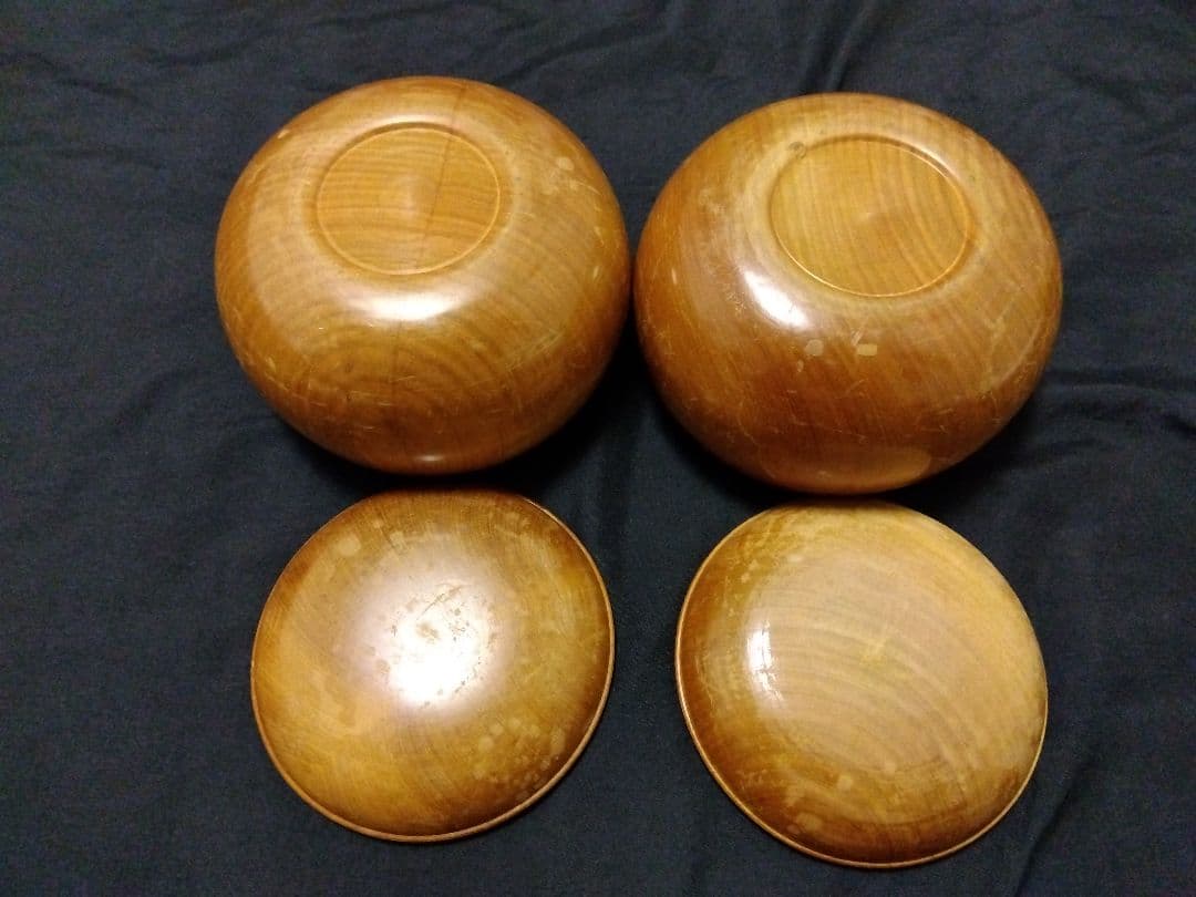 日向特製蛤碁石 月印相当 34号 欅碁笥 那智黒石 白石180個 黒石180個