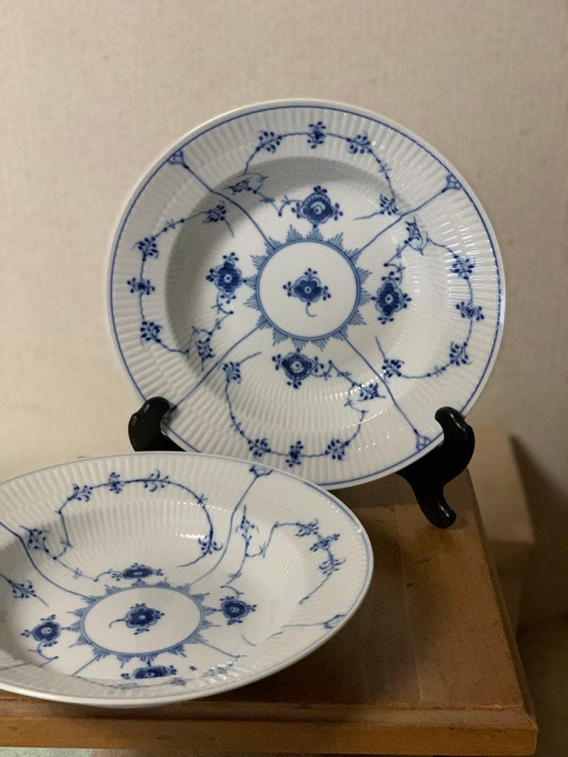 ロイヤルコペンハーゲン　ブルーフルーテッドプレインシリーズ3点セット、