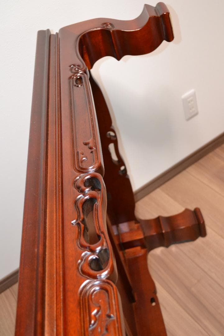 カリモク製彫刻入り紫檀高級座敷机