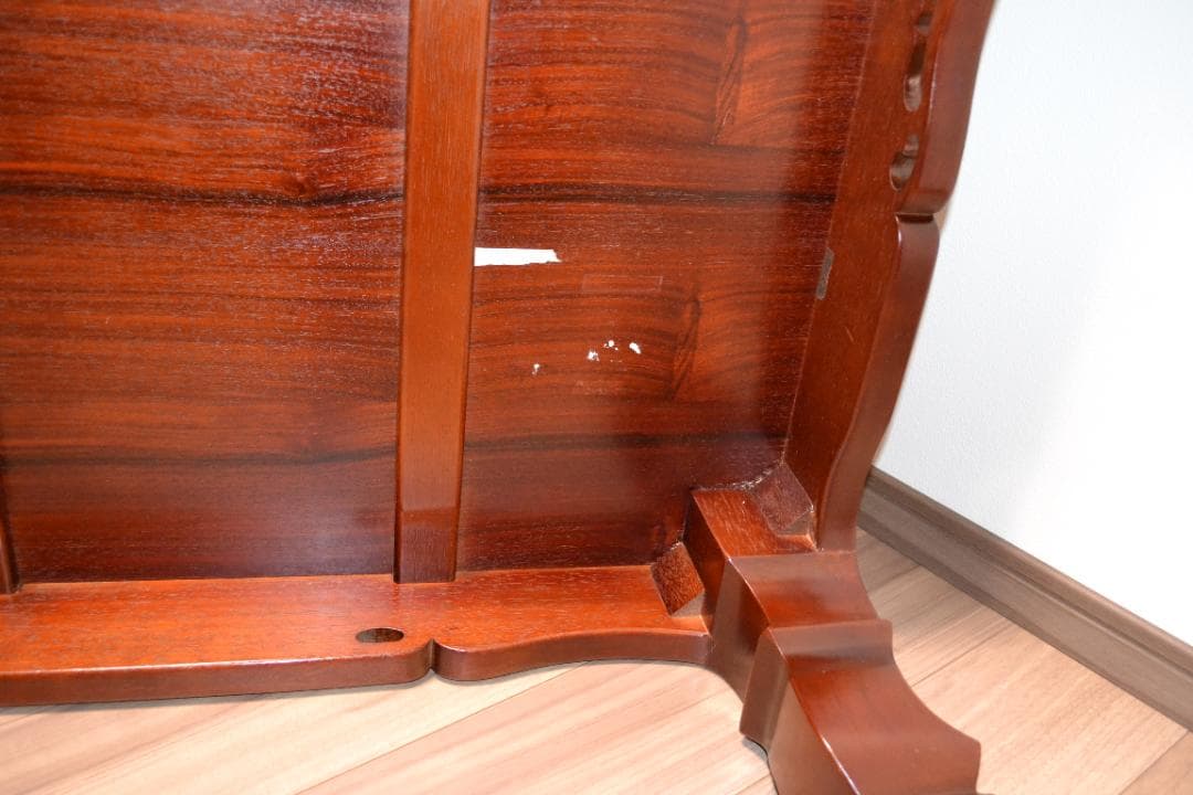 カリモク製彫刻入り紫檀高級座敷机