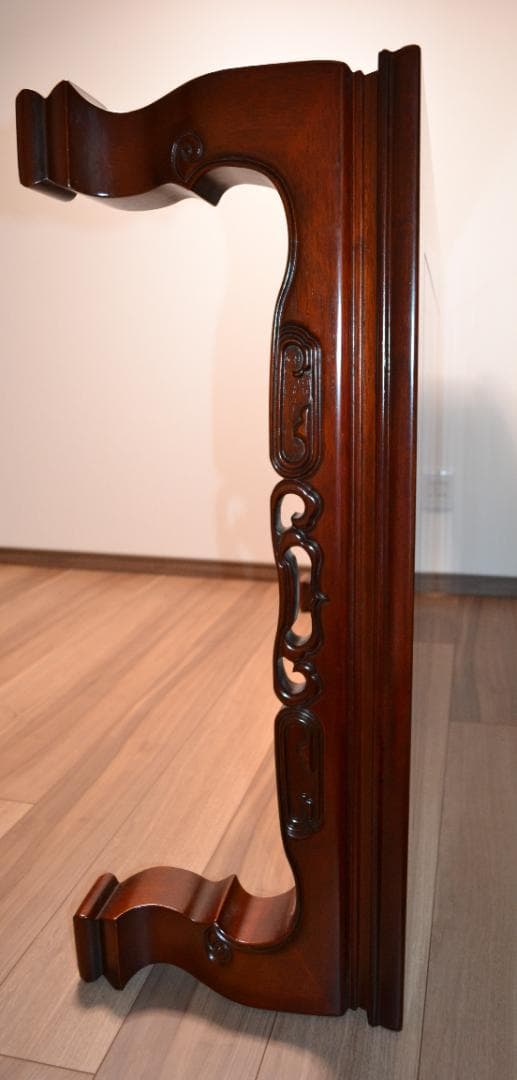 カリモク製彫刻入り紫檀高級座敷机