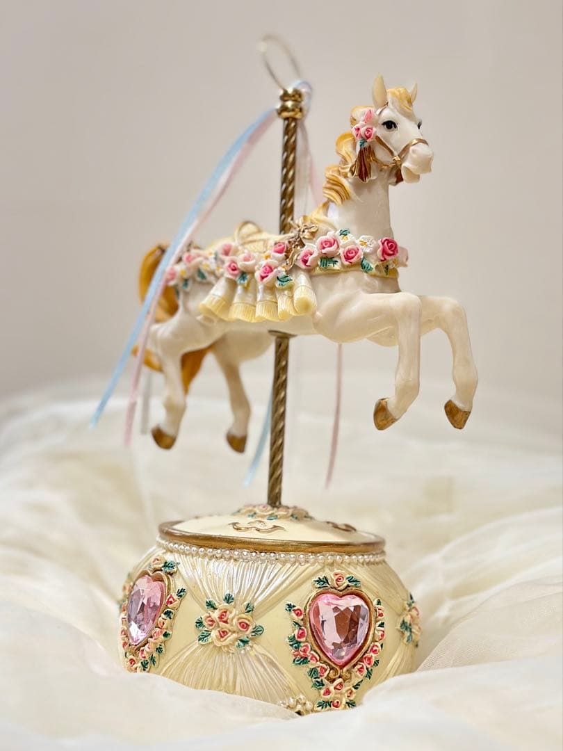 美品 オルゴール メリーゴーランド 当時物 平成女児 レトロ アンティーク