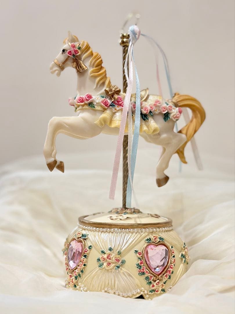 美品 オルゴール メリーゴーランド 当時物 平成女児 レトロ アンティーク