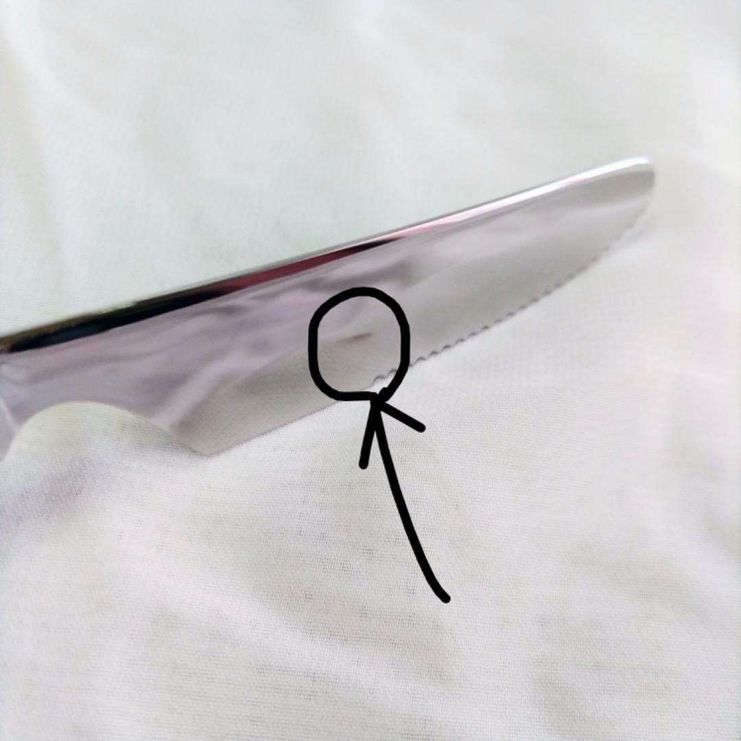 【訳あり未使用】ラッキーウッド ステンレス18-22 カトラリーセット