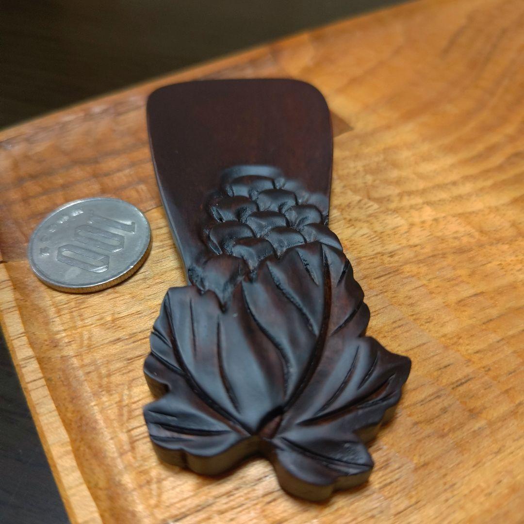 宝物コレクション軽井沢彫天然木彫刻アート工芸品靴べら葡萄ぶどうブドウ彫刻デザイン