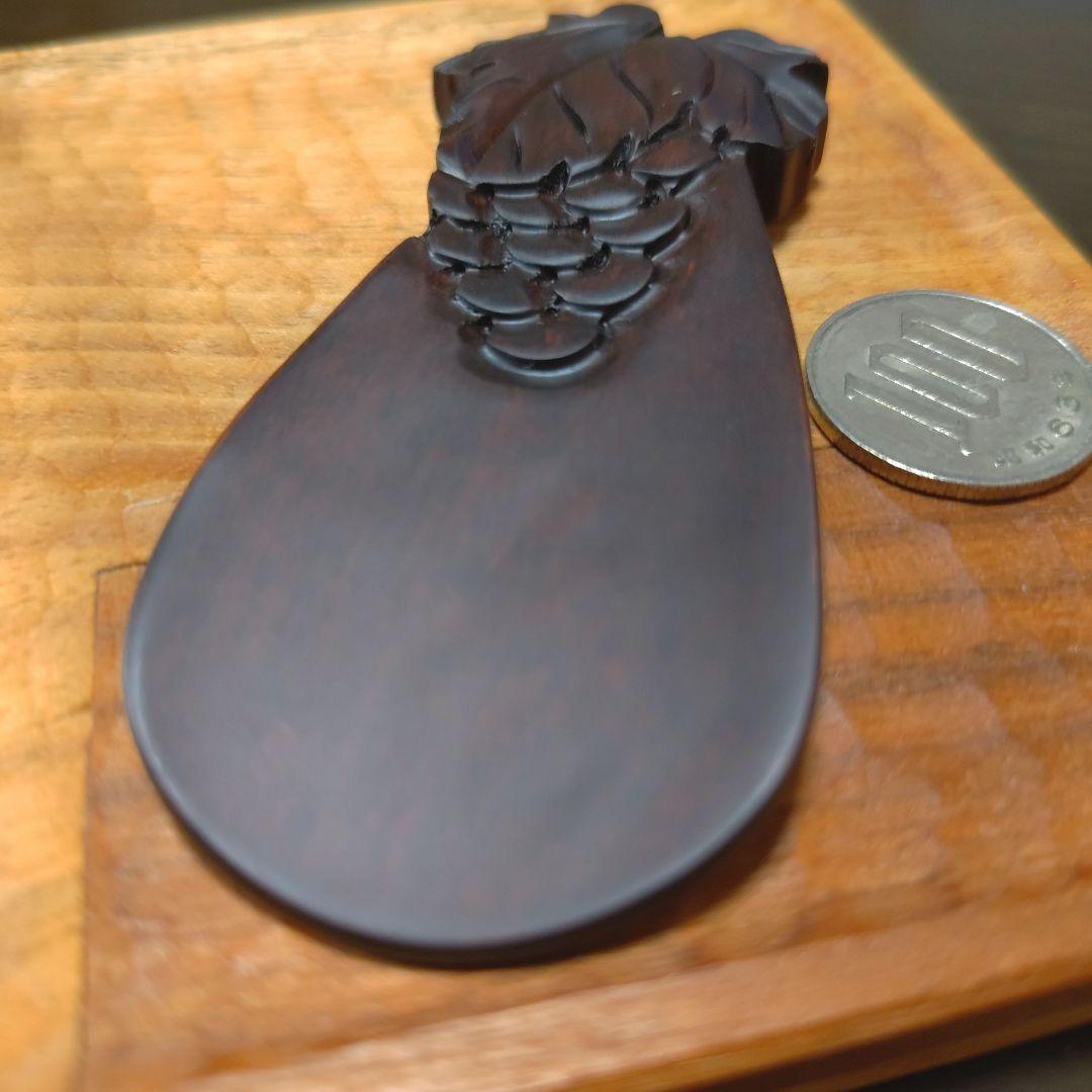 宝物コレクション軽井沢彫天然木彫刻アート工芸品靴べら葡萄ぶどうブドウ彫刻デザイン