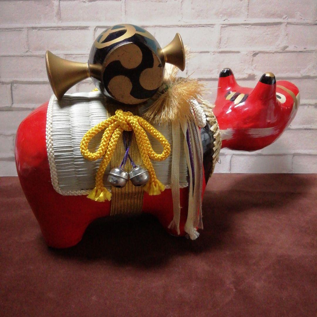 ・昭和レトロ　福小槌　背負った赤べこ　当時物　値下げ最終価格になります。