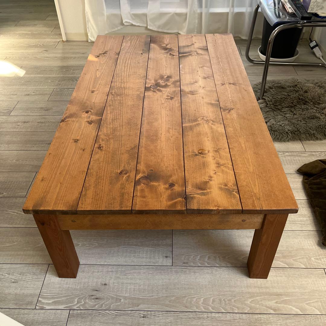 アンティーク風 ローテーブル 120x70cm