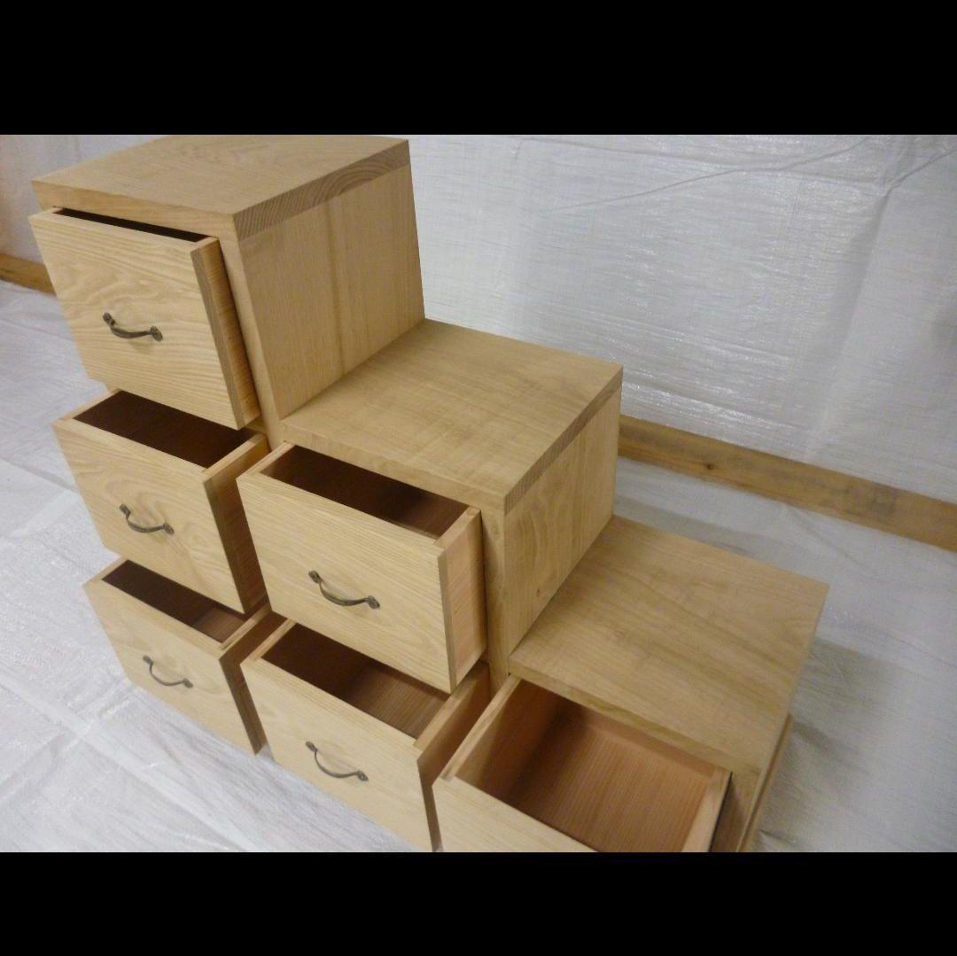 栗　クリ　飾り箪笥　タンス　階段　無垢材　番号3