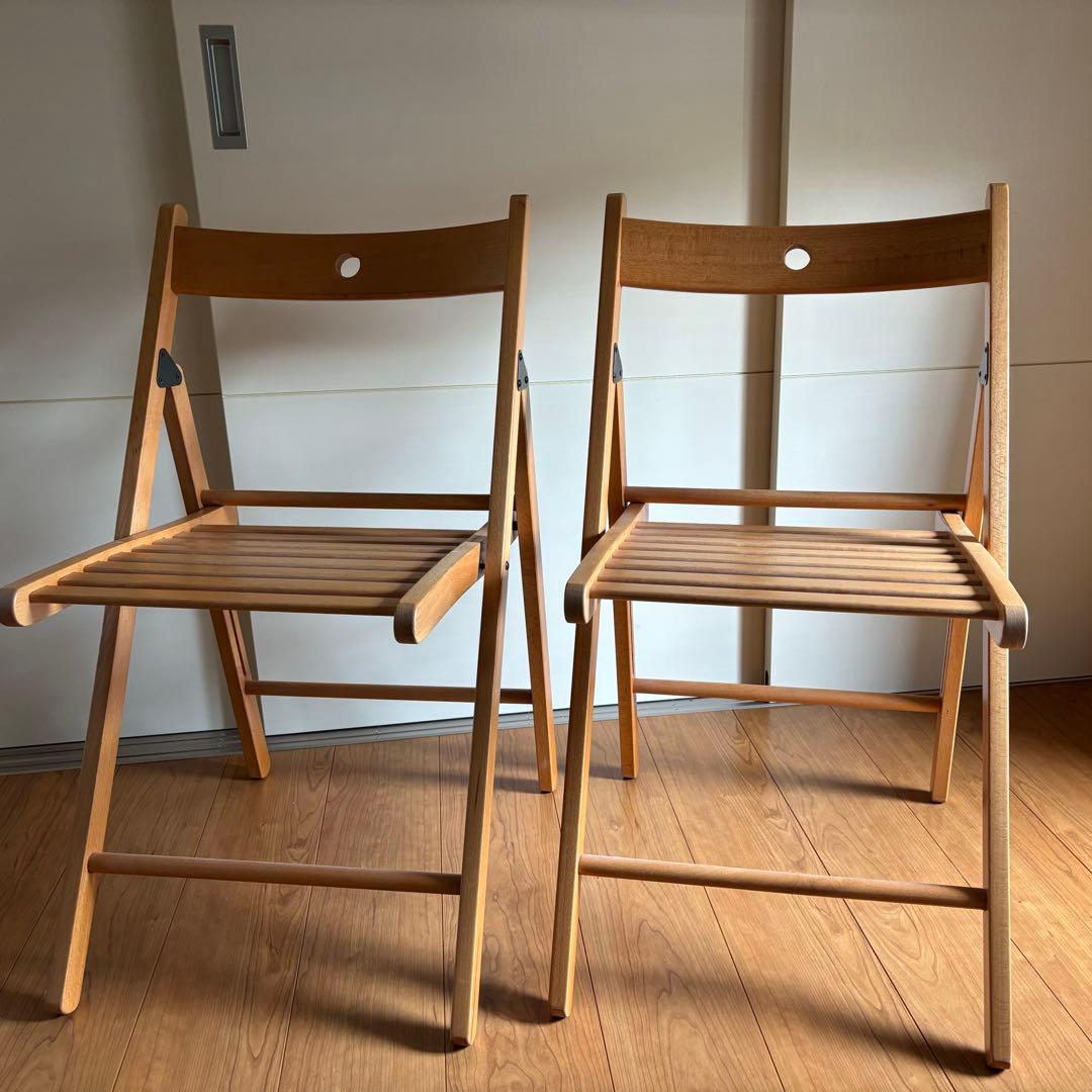 【IKEA】　FRÖSVI フロースヴィ　折りたたみチェア　2脚セット