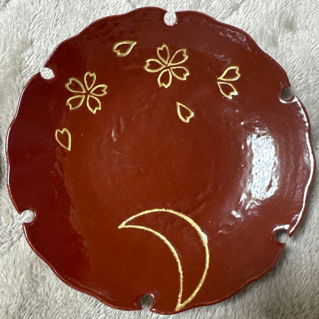 永楽 皿 桜 てっさい堂 永楽即全 紅白 2枚セット