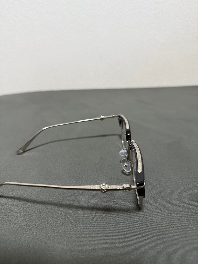 クロムハーツ 伊達メガネ ブラック メタルフレーム