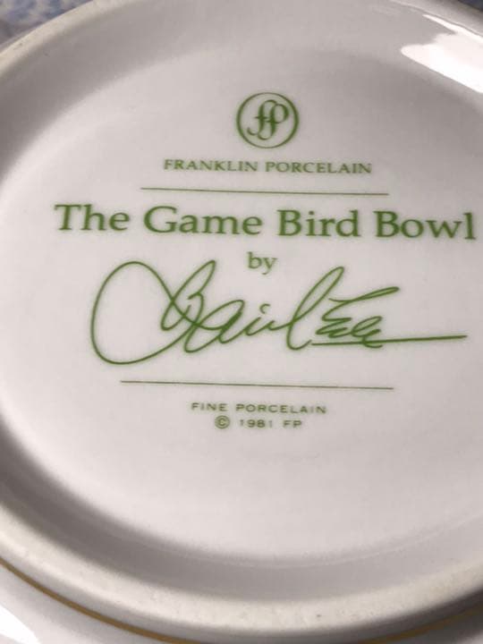 レアもの　Basil Edeサイン入英フランクリンポーセリン1981年作