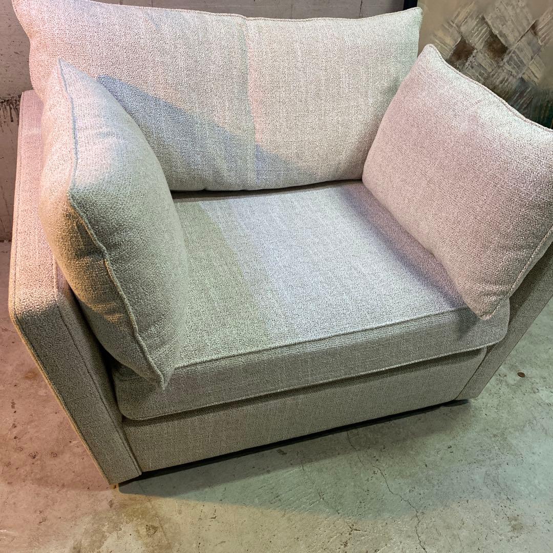 美品！特注　横浜ダニエル　北欧 グレー 1P 1人掛け ソファ　Daniel