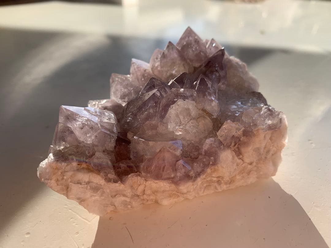 【天然石】高品質 ラベンダーアメジスト 原石　クラスター