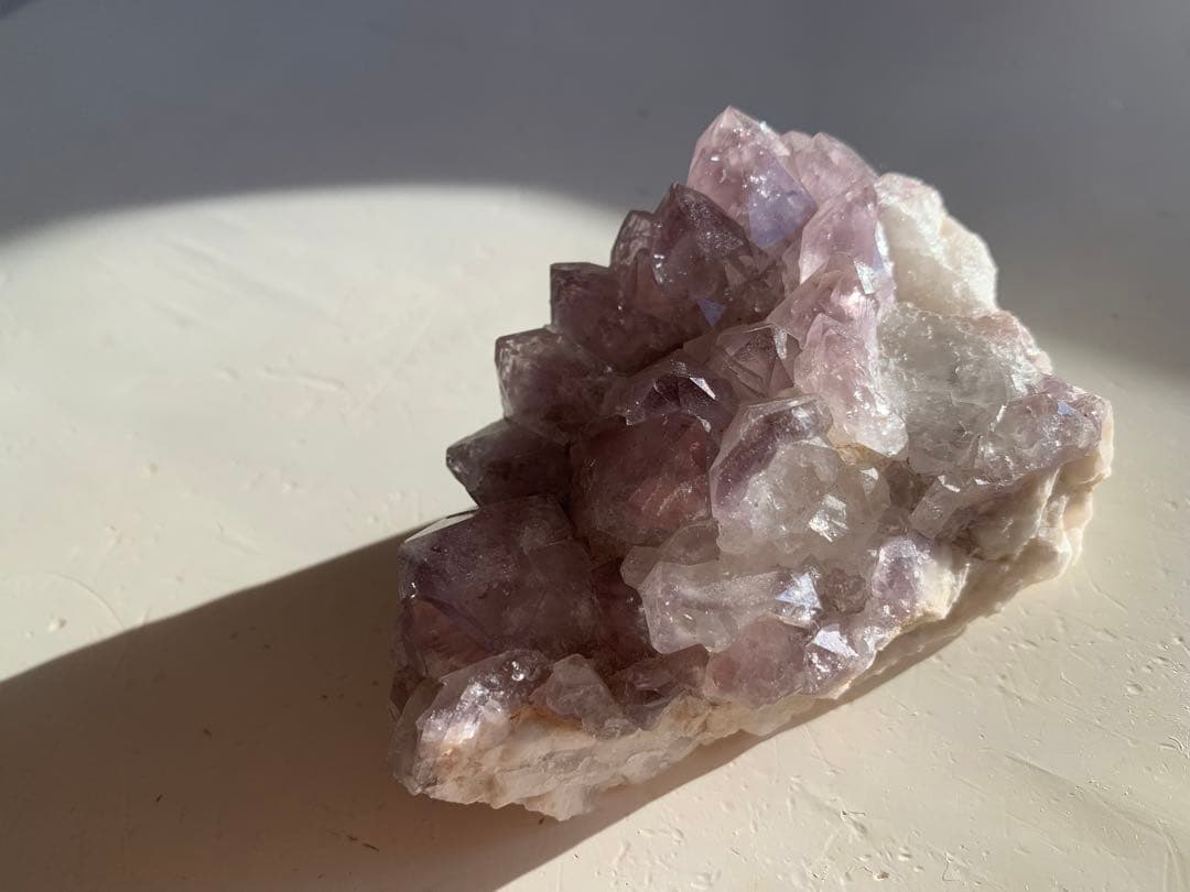 【天然石】高品質 ラベンダーアメジスト 原石　クラスター
