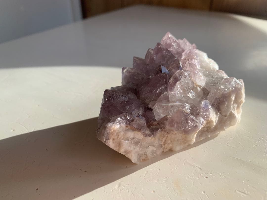 【天然石】高品質 ラベンダーアメジスト 原石　クラスター