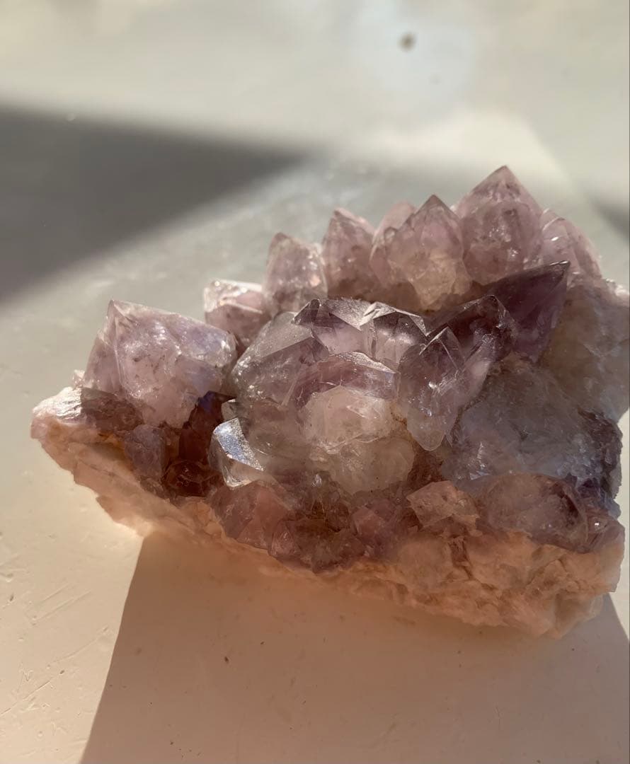 【天然石】高品質 ラベンダーアメジスト 原石　クラスター