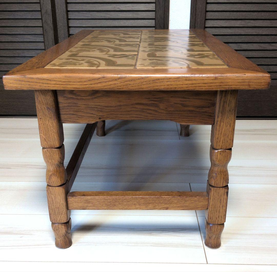 ルーマニア製　オールドビンテージ　ネストテーブル タイルトップ ヨーロピアン