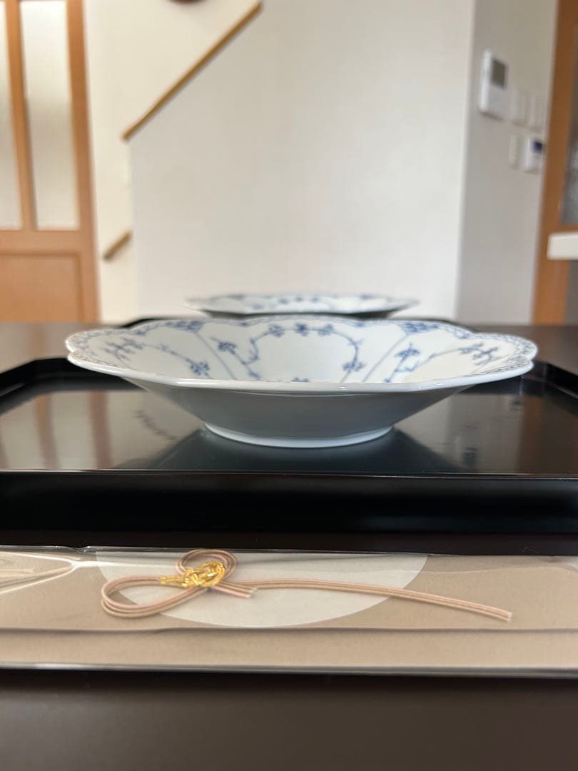 ロイヤルコペンハーゲン ブルーフルーテッド ハーフレース ペタルボウル2枚